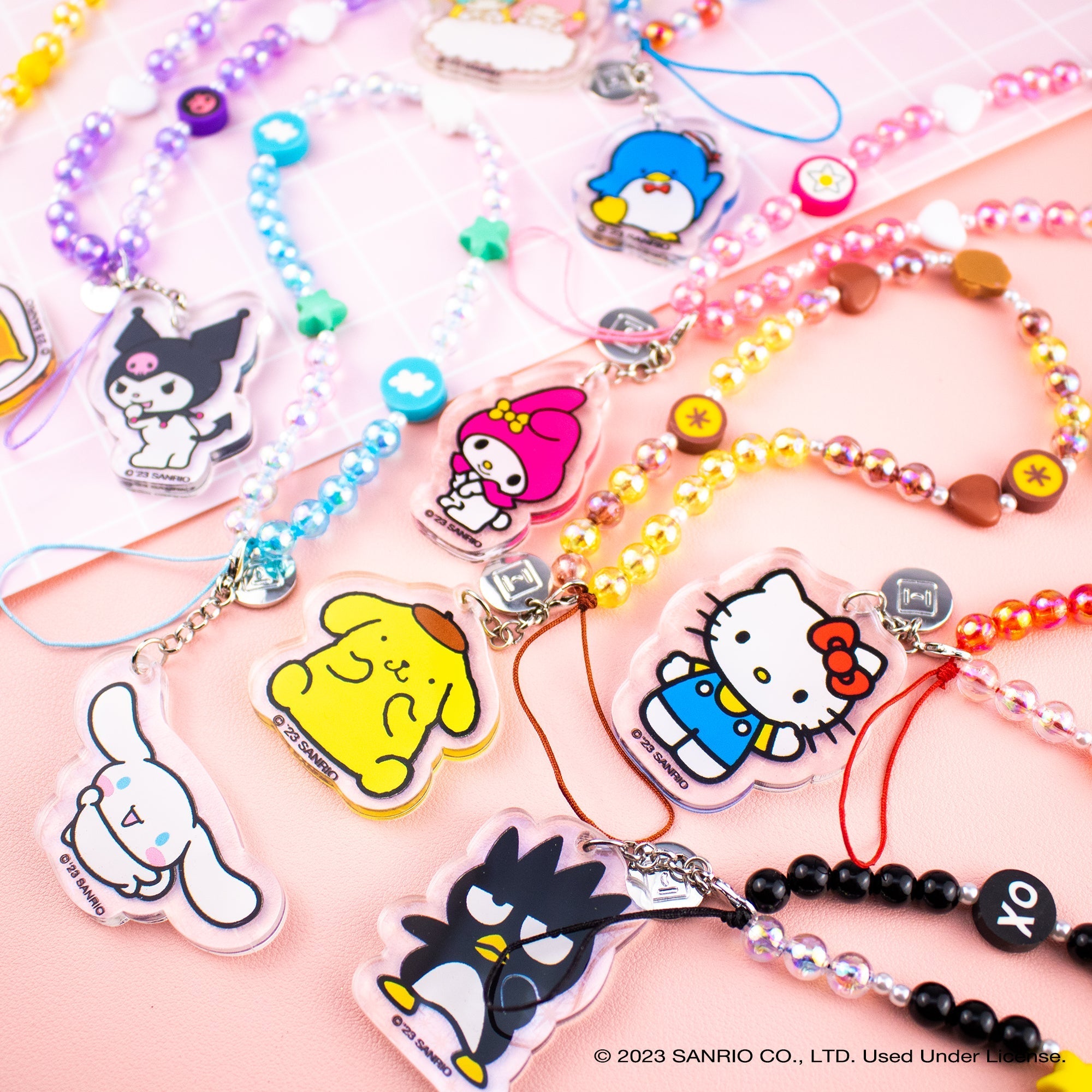 Gudetama Beaded Charm Mobile Phone Wrist Strap - 图片 7