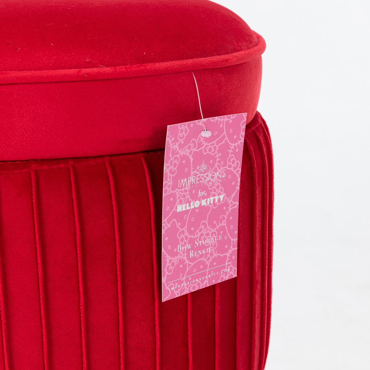 Hello Kitty x Impressions Vanity Bow Storage Bench - 图片 13