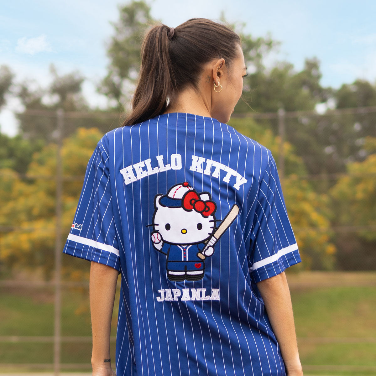 Hello Kitty x JapanLA Baseball Jersey (Blue) - 图片 4