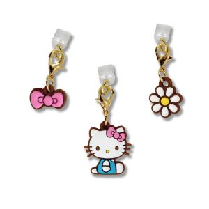 Hello Kitty x Sonix Pink Bows Charging Port 3-Pc Charms Set