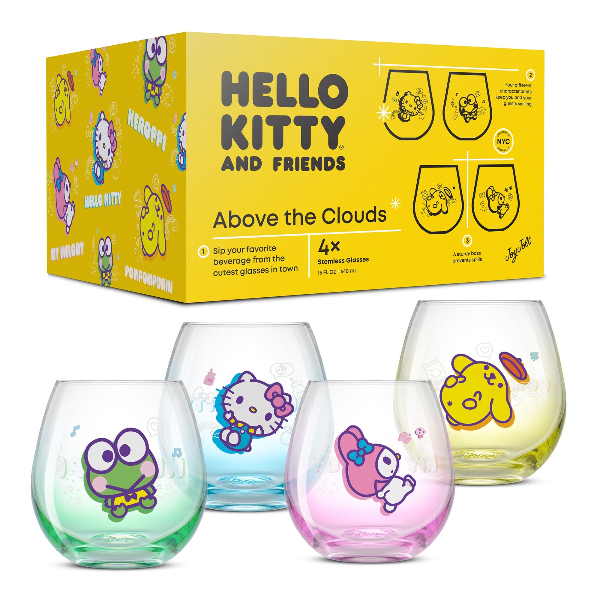 Hello Kitty and Friends Above the Clouds Stemless Glasses (Set of 4) - 图片 16
