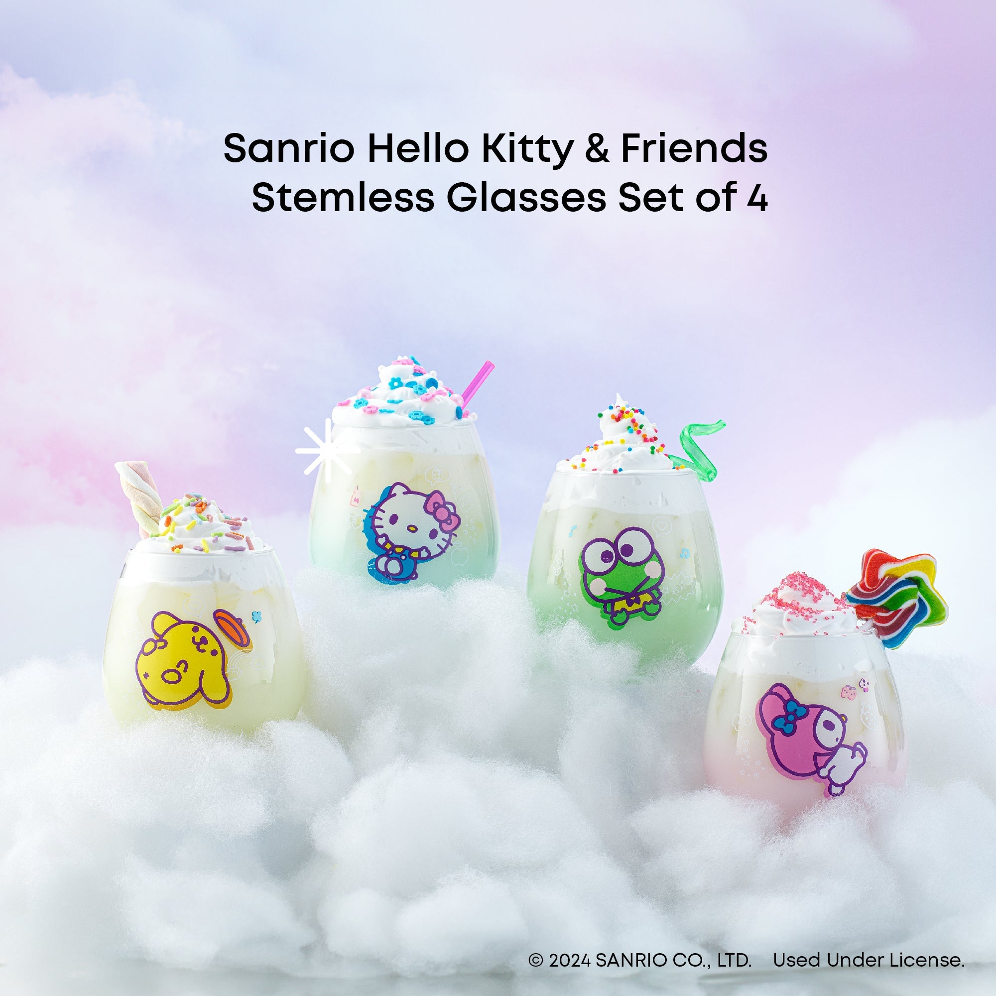 Hello Kitty and Friends Above the Clouds Stemless Glasses (Set of 4) - 图片 3