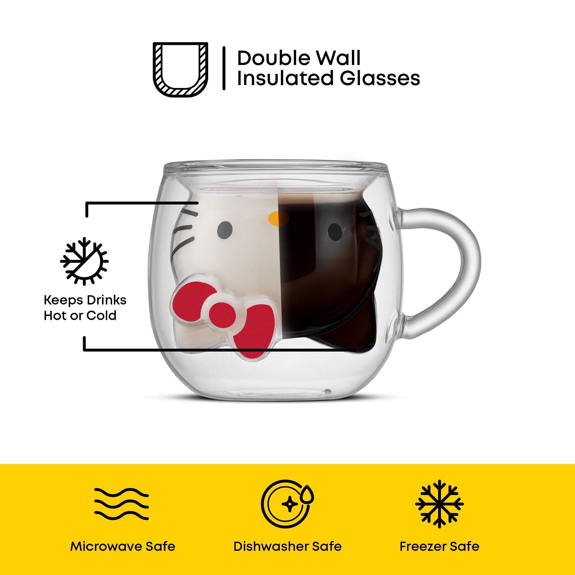 Hello Kitty 3D Double Wall Espresso Glass - 图片 5