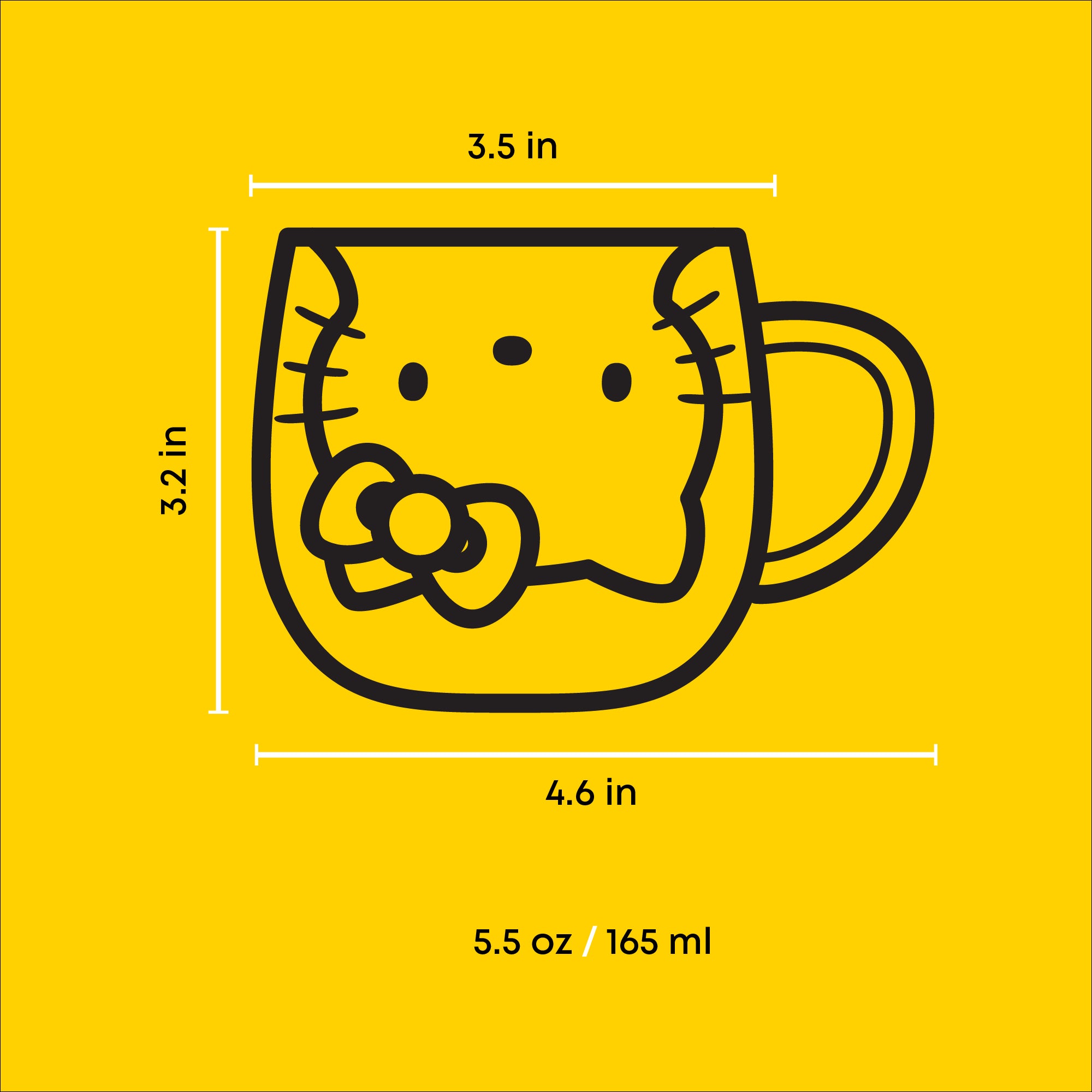 Hello Kitty 3D Double Wall Espresso Glass - 图片 6