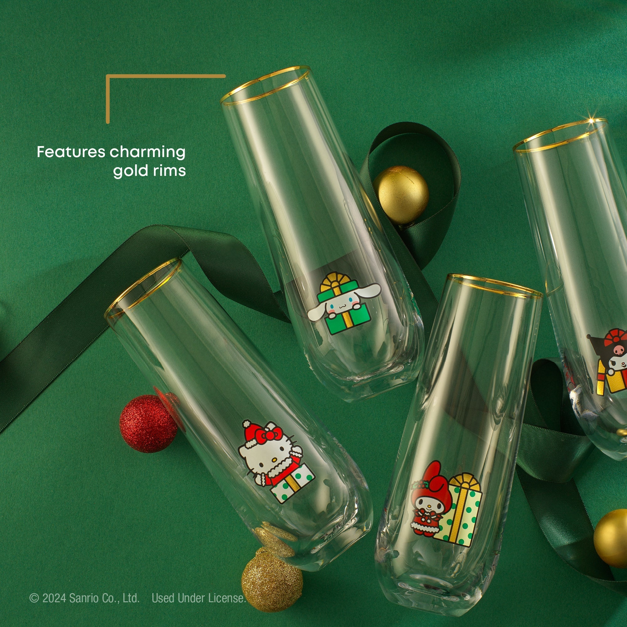 Hello Kitty and Friends Holiday Stemless Flutes - 图片 4