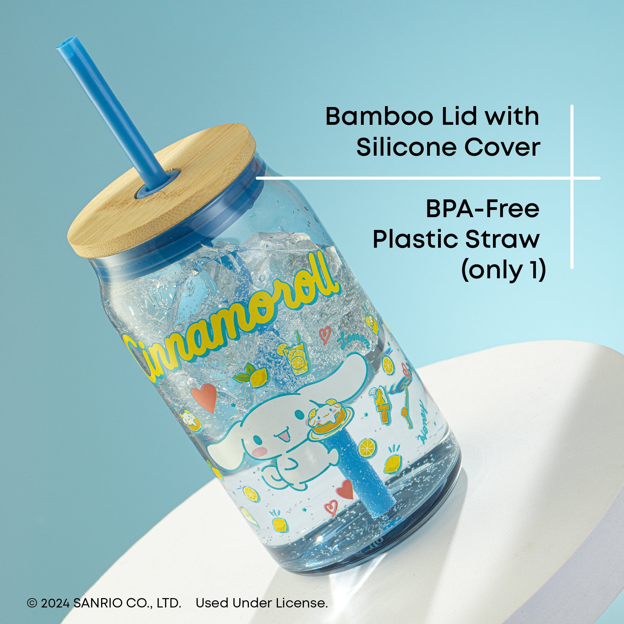 Cinnamoroll Favorite Flavor Lidded Glass Tumbler - 图片 6