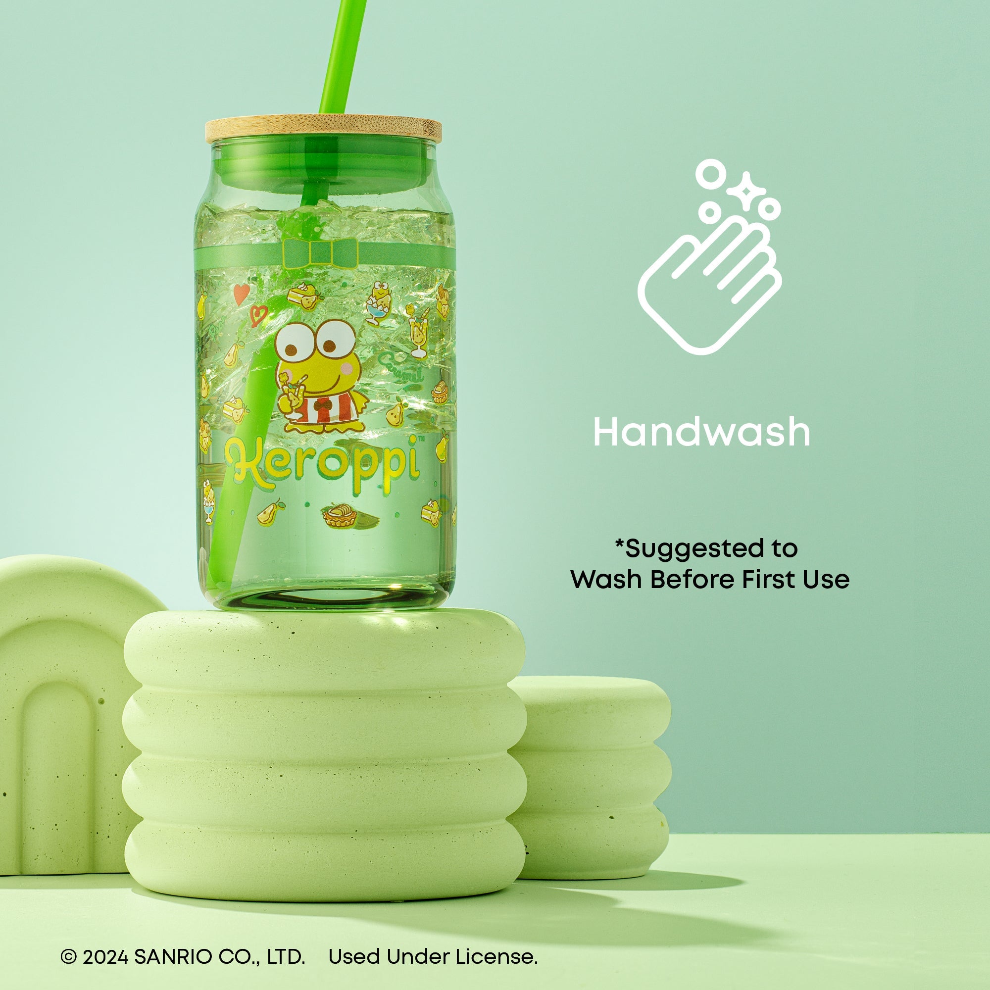 Keroppi Favorite Flavor Lidded Glass Tumbler - 图片 4