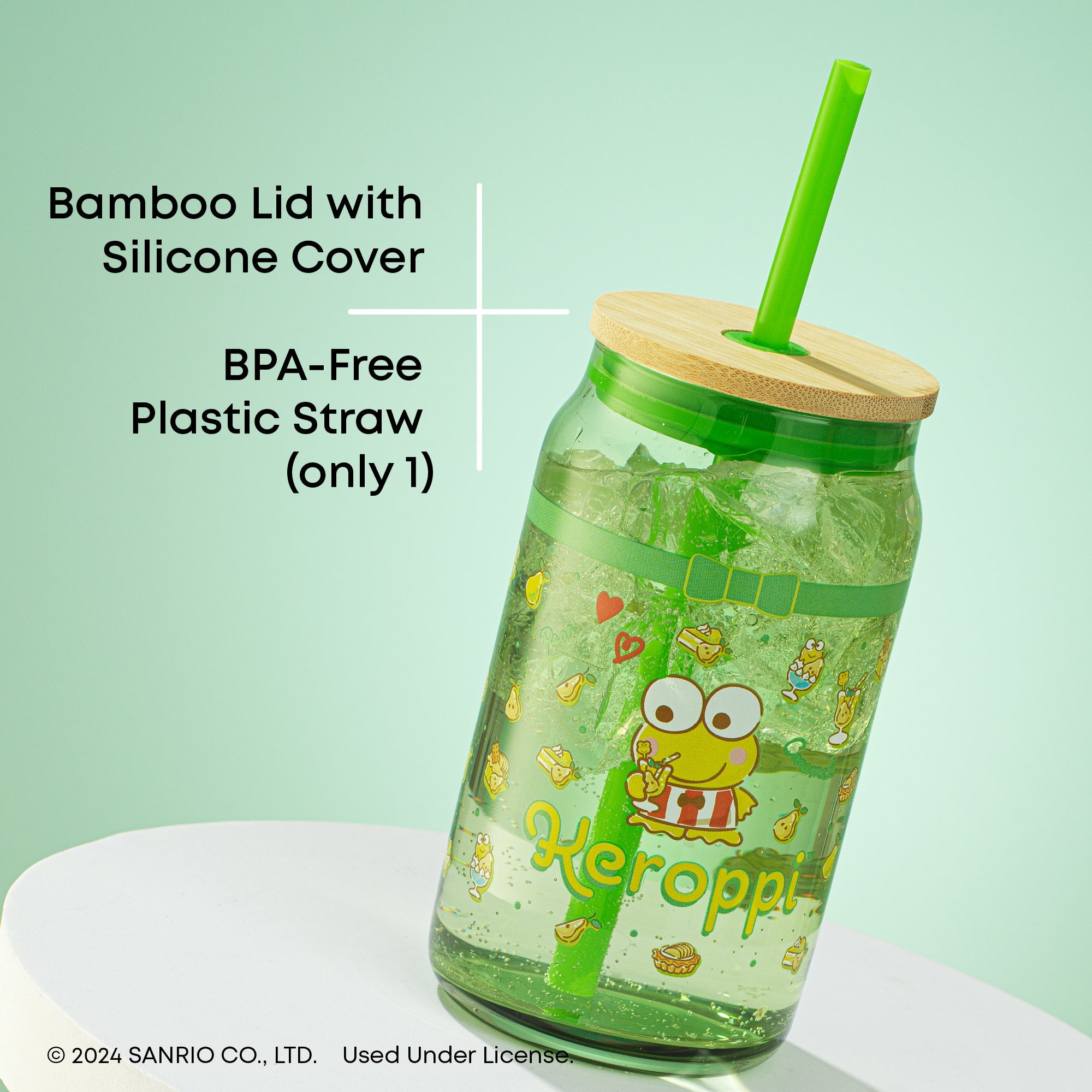 Keroppi Favorite Flavor Lidded Glass Tumbler - 图片 6