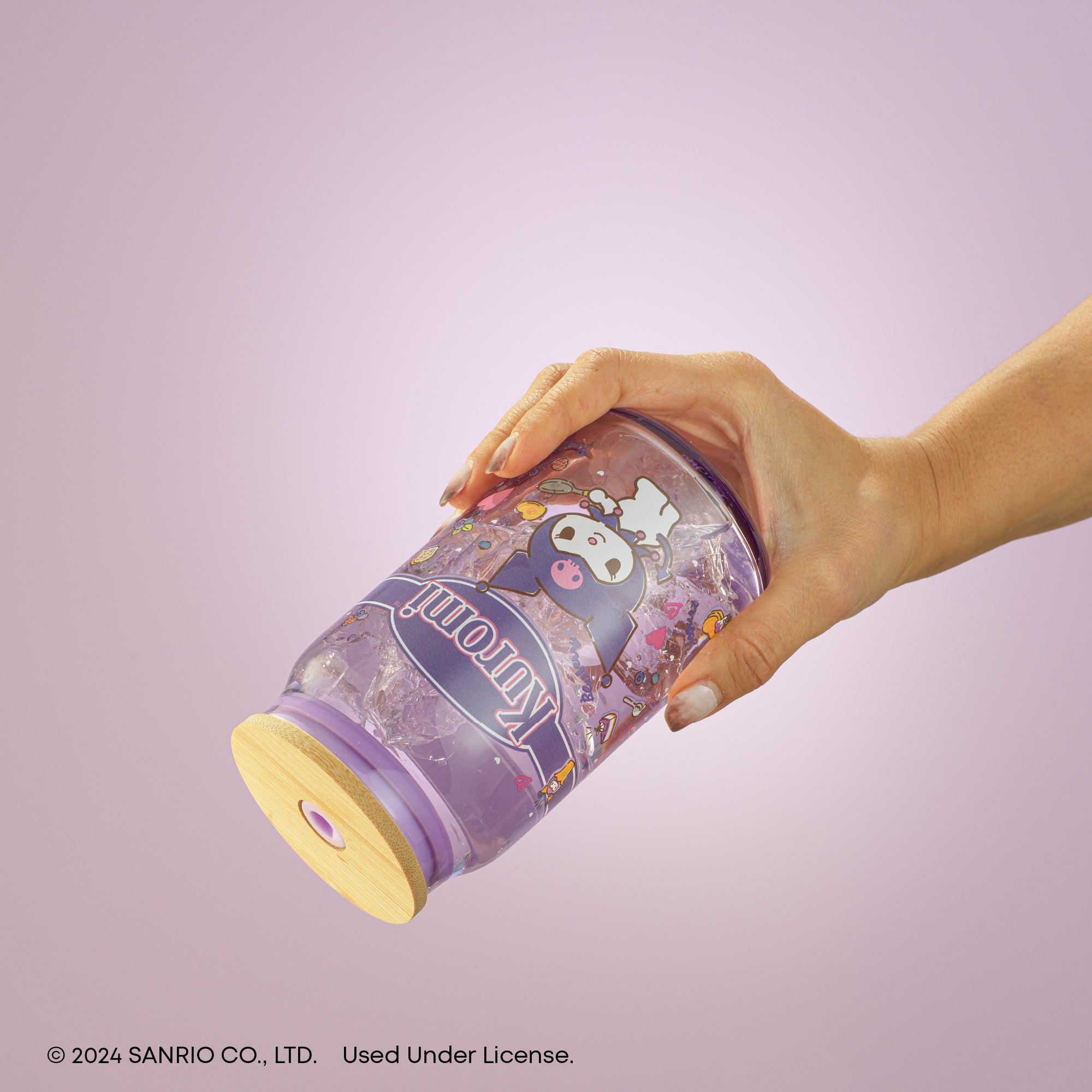 Kuromi Favorite Flavor Lidded Glass Tumbler - 图片 10