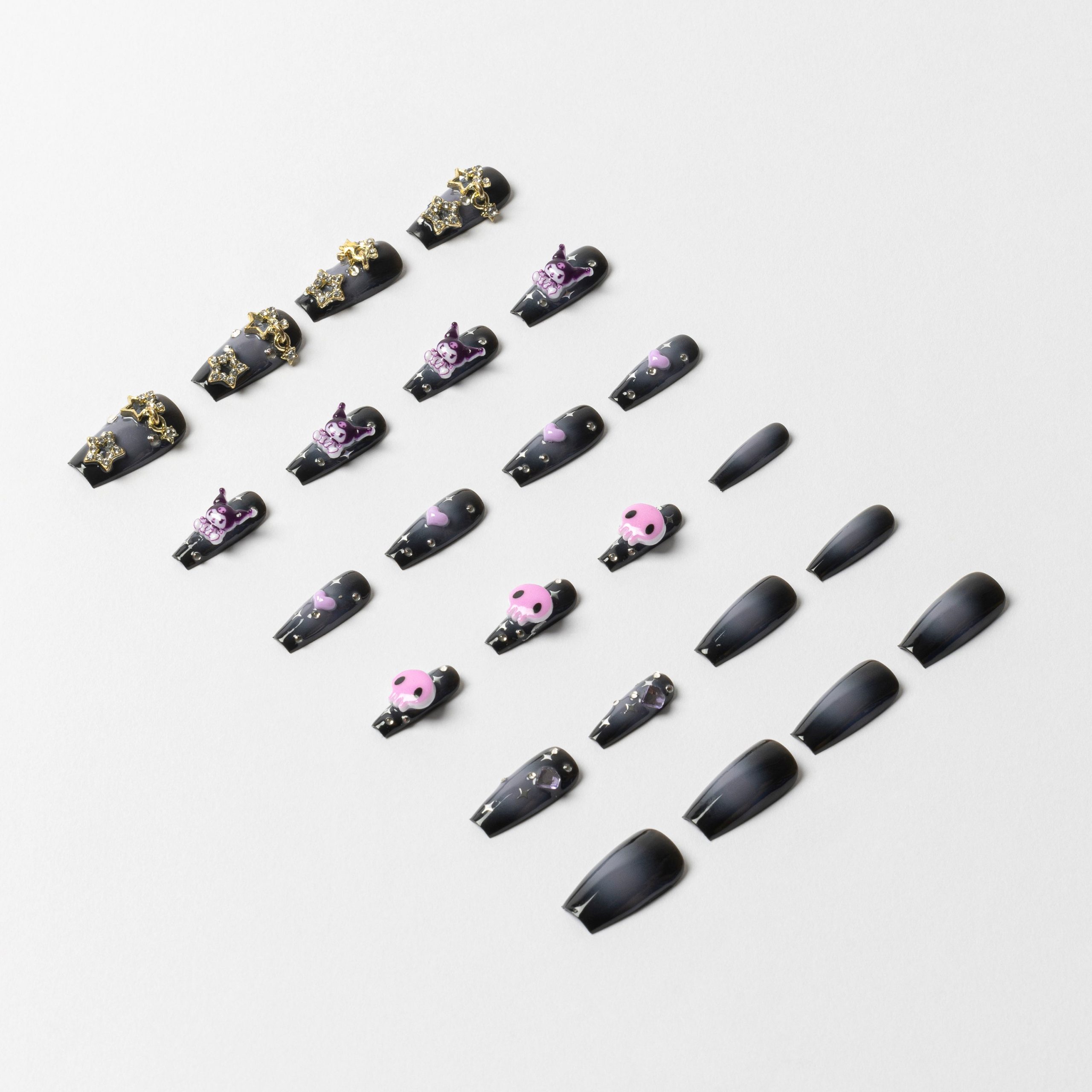 Kuromi x 3H Nails 3D Press-On Nails (Long) - 图片 2