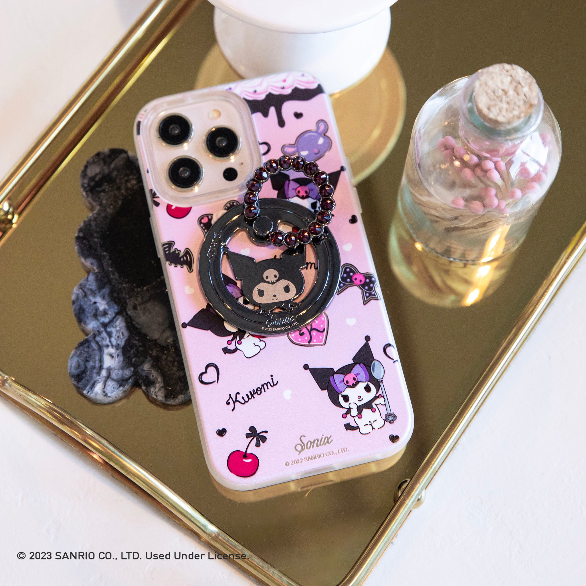 Kuromi x Sonix Rhinestone Magnetic Ring - 图片 2