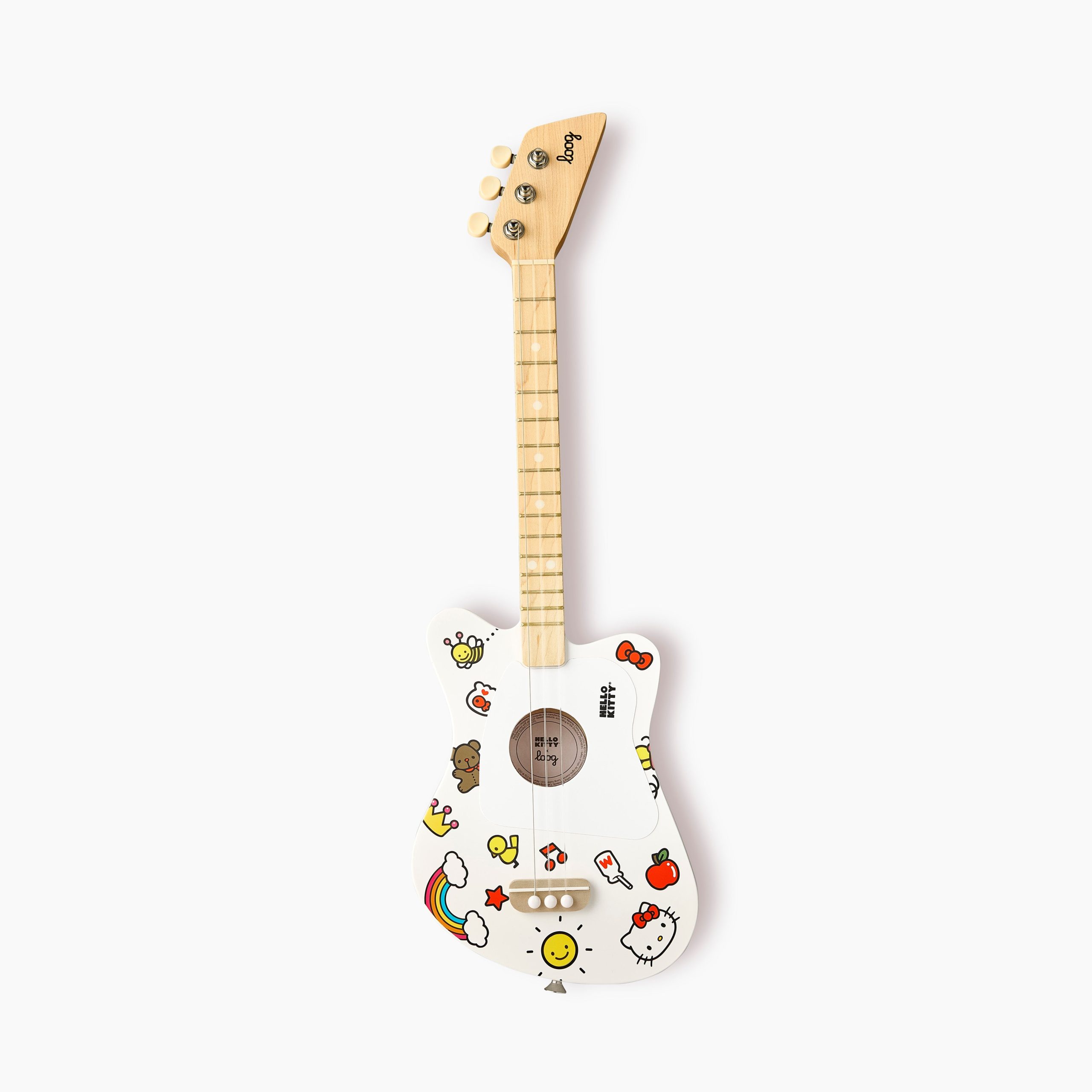 Hello Kitty x Loog Kids Mini Acoustic Guitar (White)
