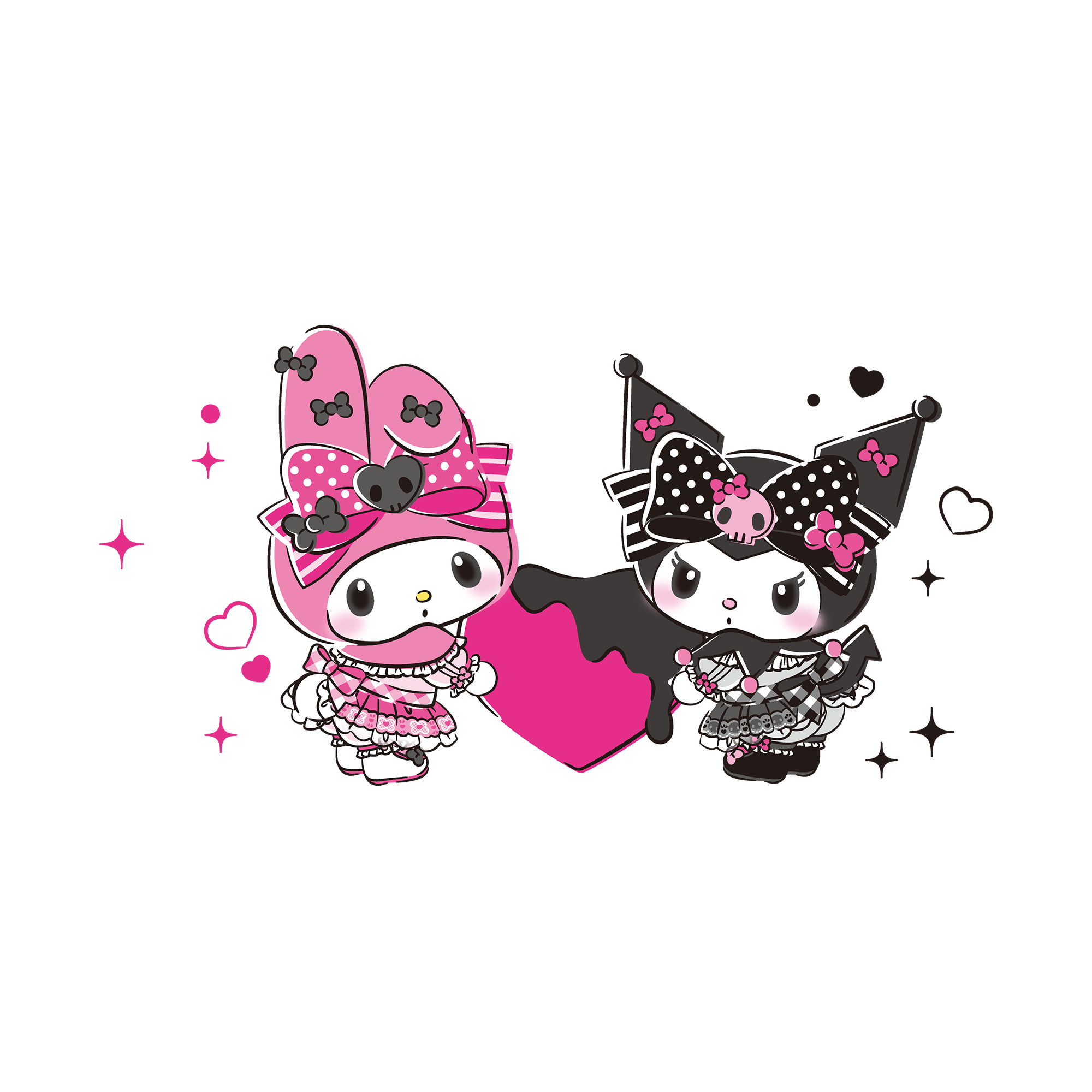 My Melody 50th Anniversary and Kuromi 20th Anniversary Tee (Hearts) - 图片 2