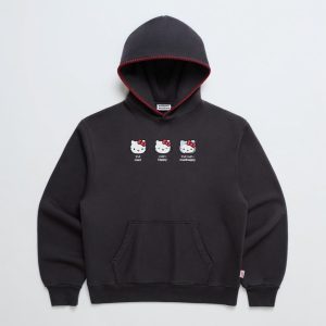 Hello Kitty x Madhappy Emotions Midweight Fleece Hoodie (Noir)