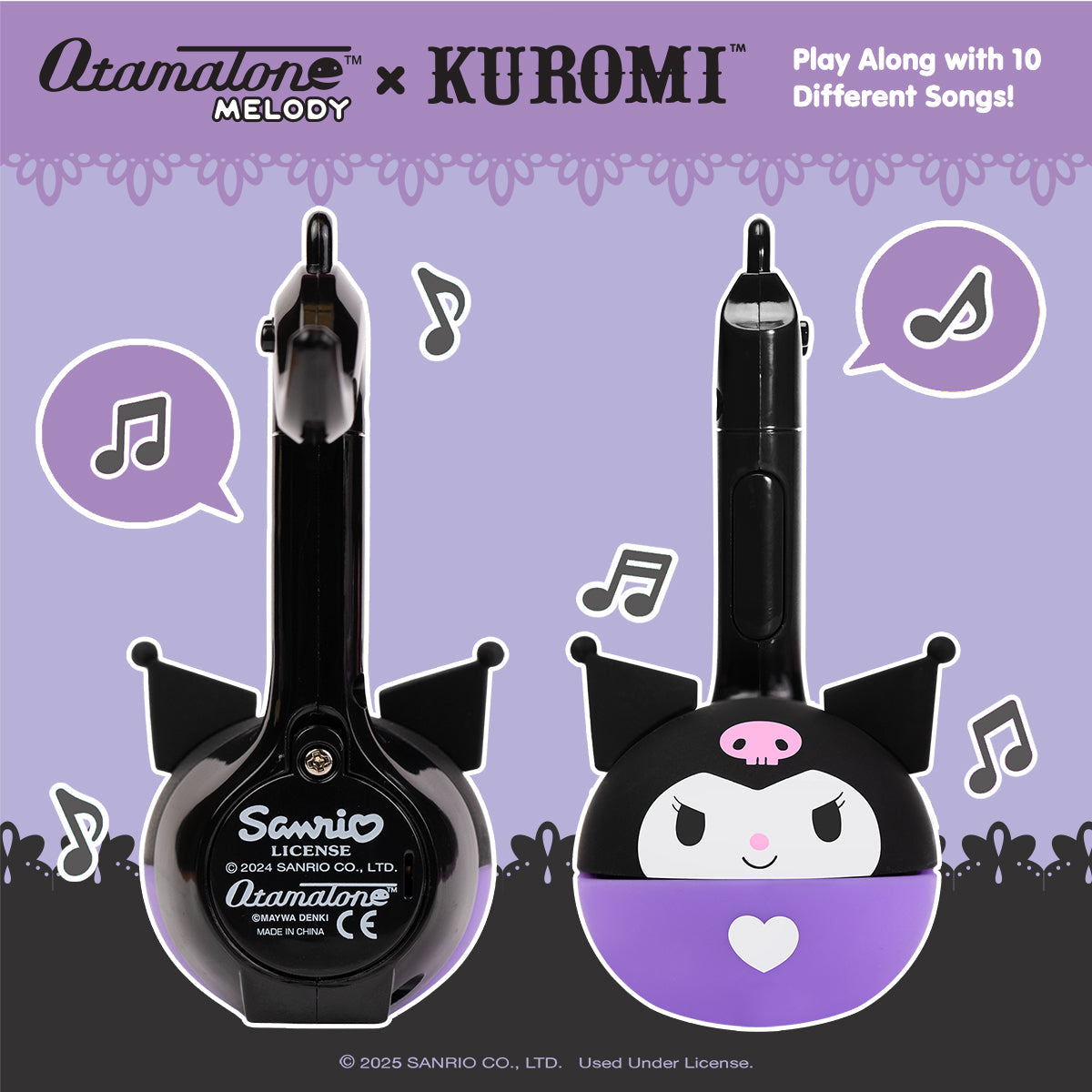 Kuromi Mini Otamatone Melody Charm - 图片 3
