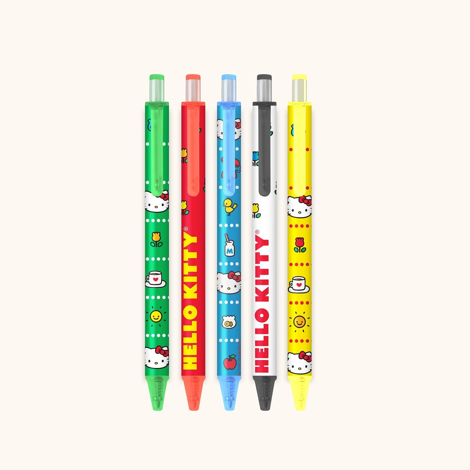 Hello Kitty x Studio Oh! Retro Red Soft-Touch Gel Pens - 图片 2