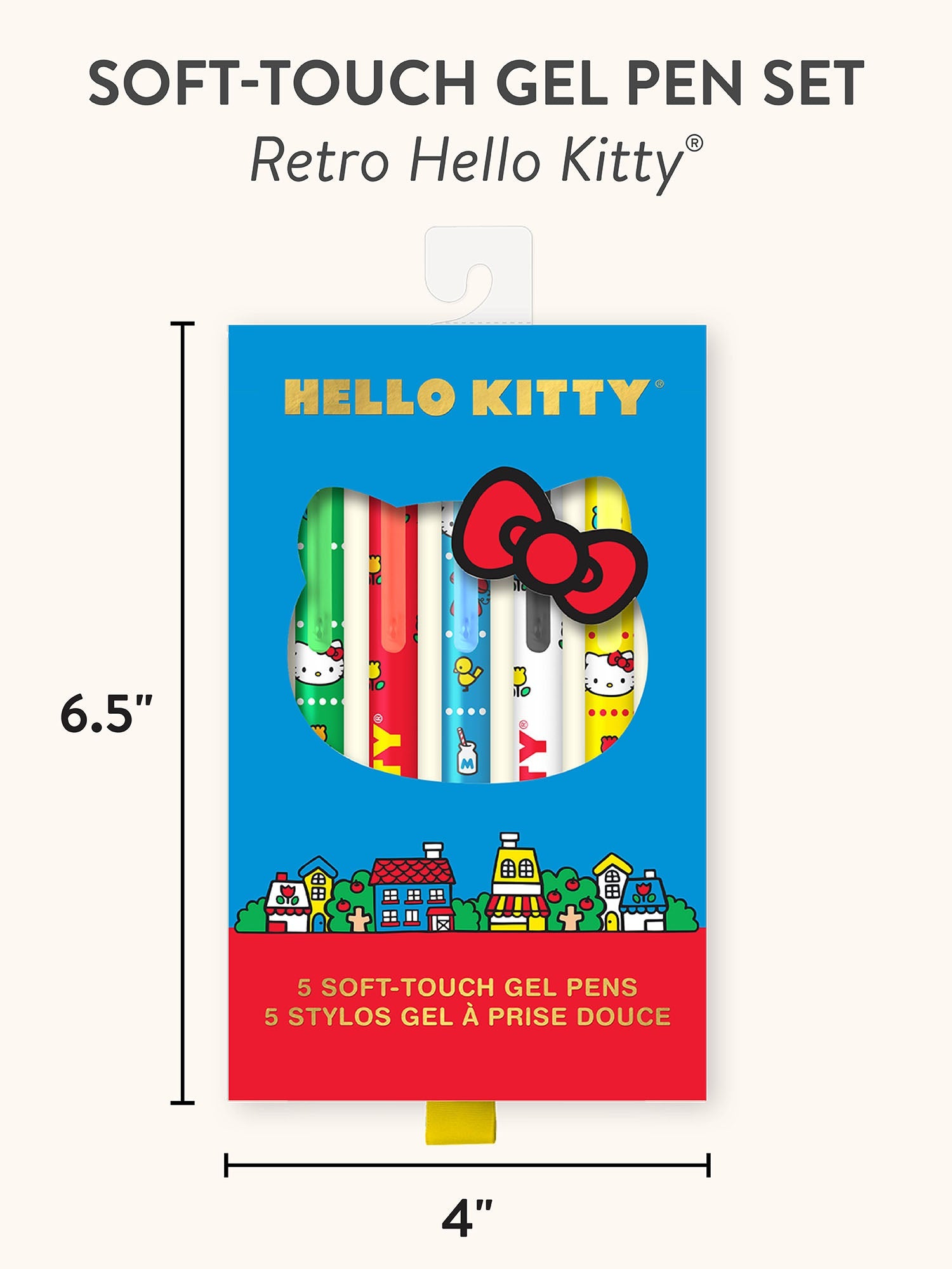Hello Kitty x Studio Oh! Retro Red Soft-Touch Gel Pens - 图片 5