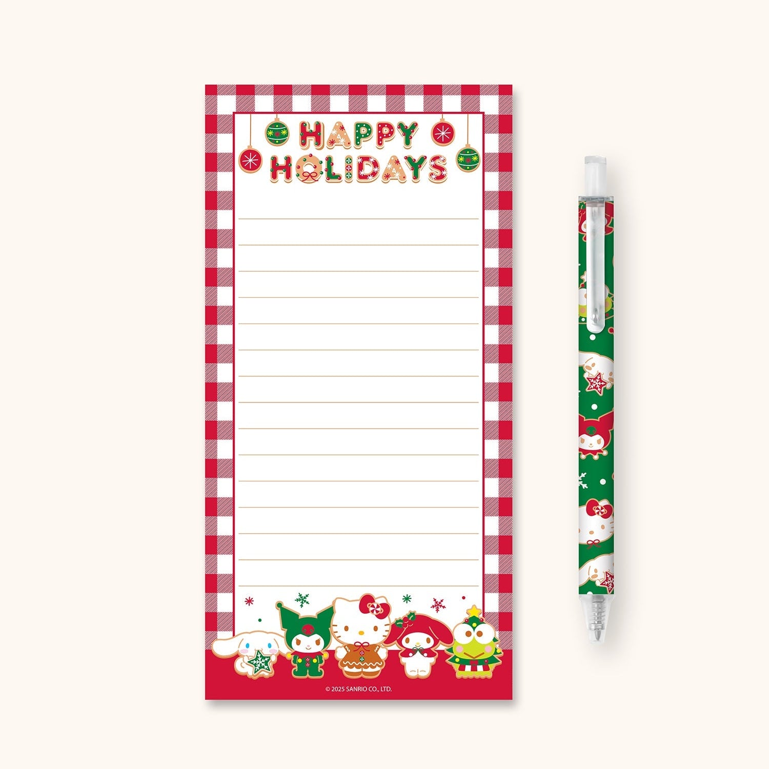 Hello Kitty and Friends x Studio Oh! Holiday Fun Magnetic List Pad & Gel Pen Set