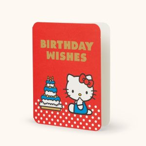 Hello Kitty x Studio Oh! Retro Red Birthday Wishes Deluxe Greeting Card
