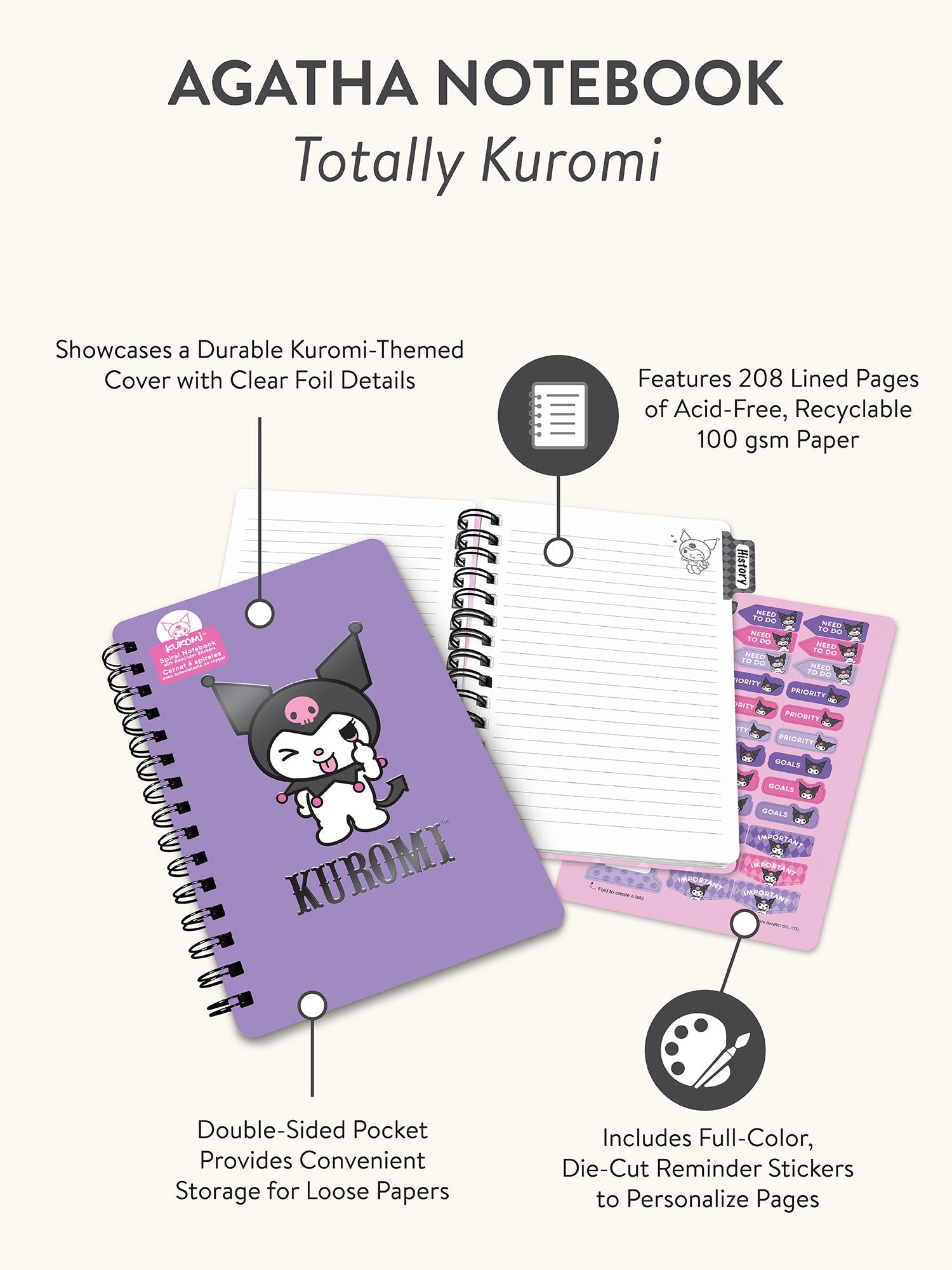 Kuromi x Studio Oh! Agatha Notebook - 图片 6