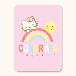 Hello Kitty x Studio Oh! Rainbow Dreams Congratulations Deluxe Greeting Card