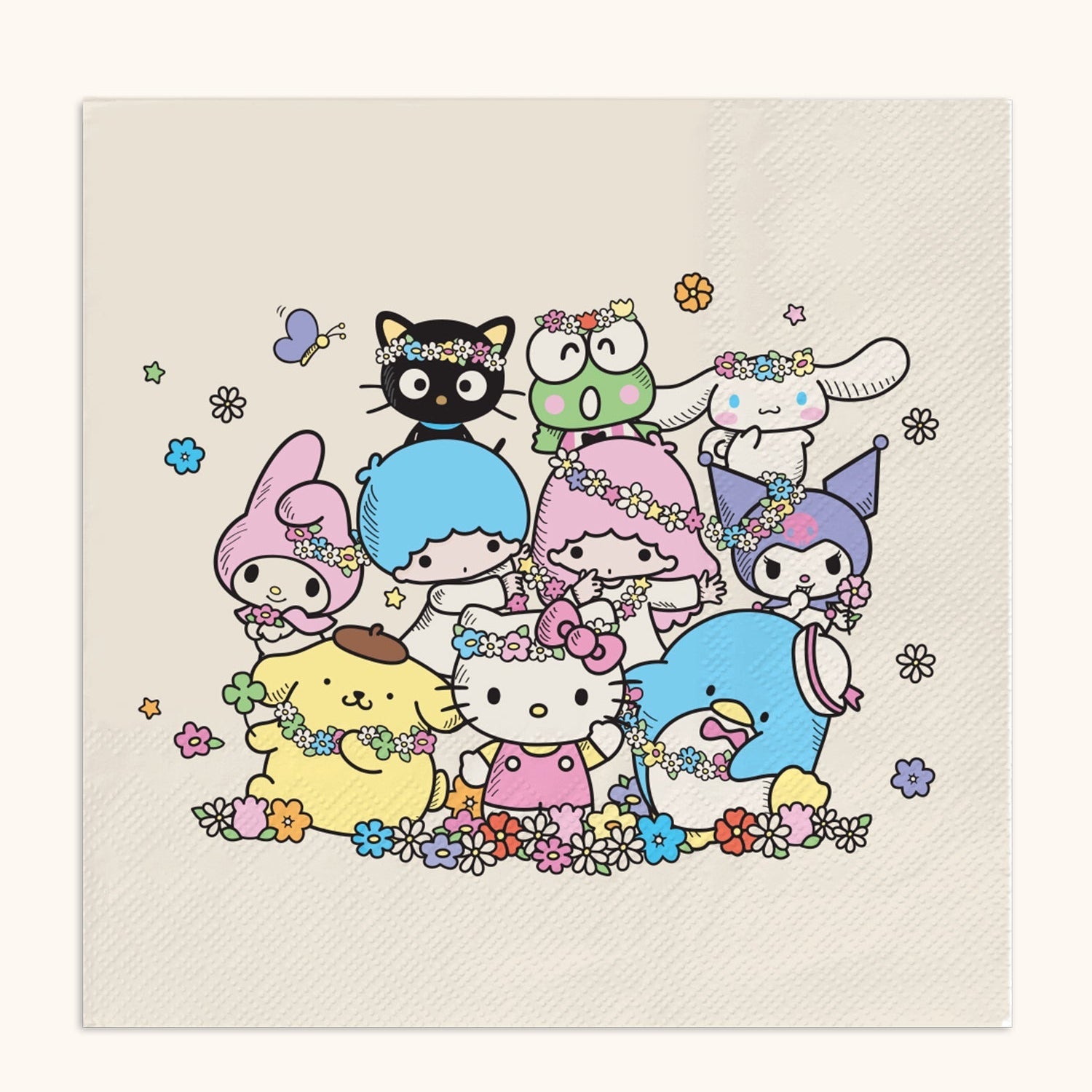 Hello Kitty and Friends x Studio Oh! Flower Crowns Luncheon Napkins