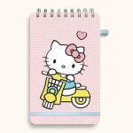 Hello Kitty Hello Kitty x Studio Oh! Classic Pink Top-Spiral Notebook with Pocket & Pen Loop