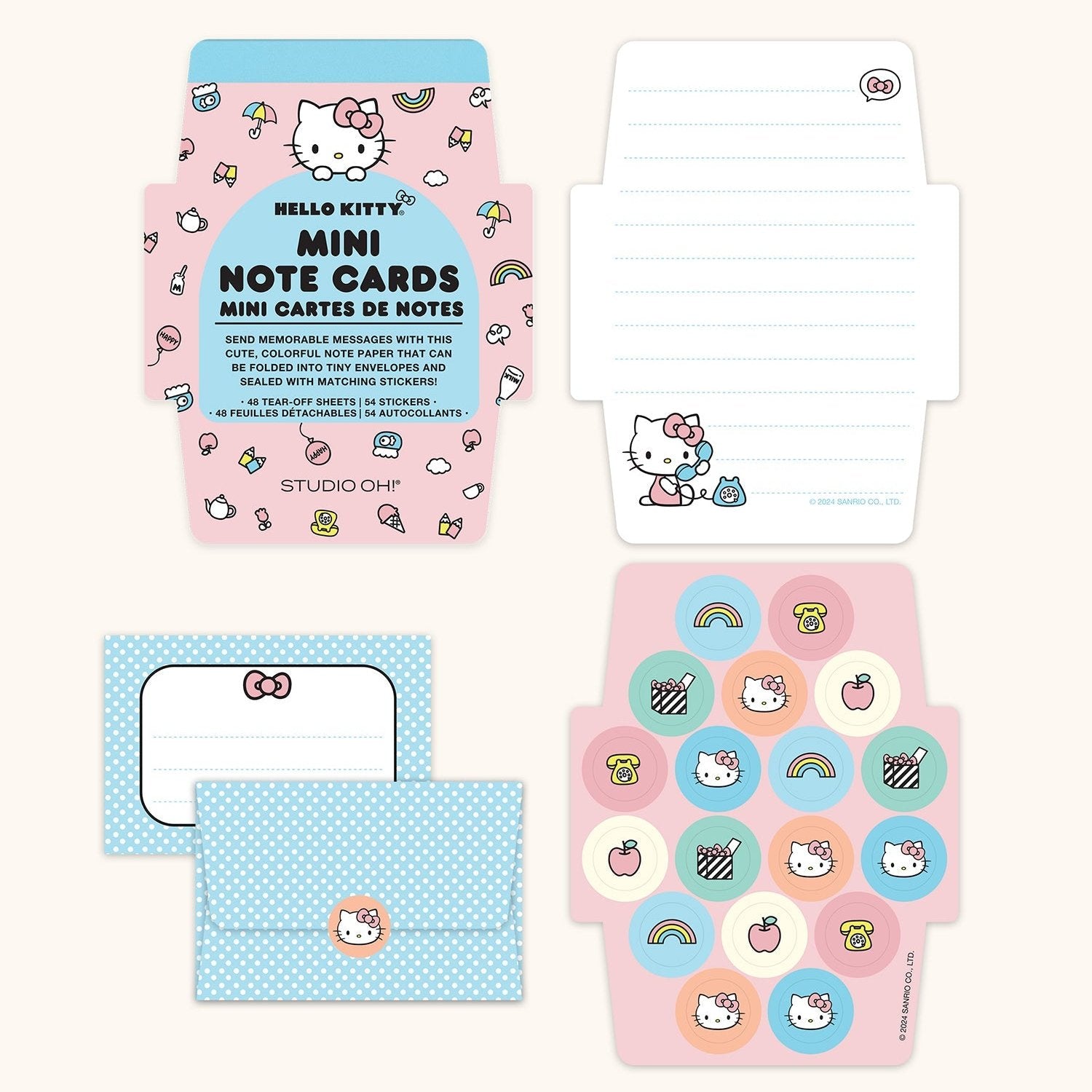 Hello Kitty x Studio Oh! Classic Pink Mini Memo with Stickers - 图片 2