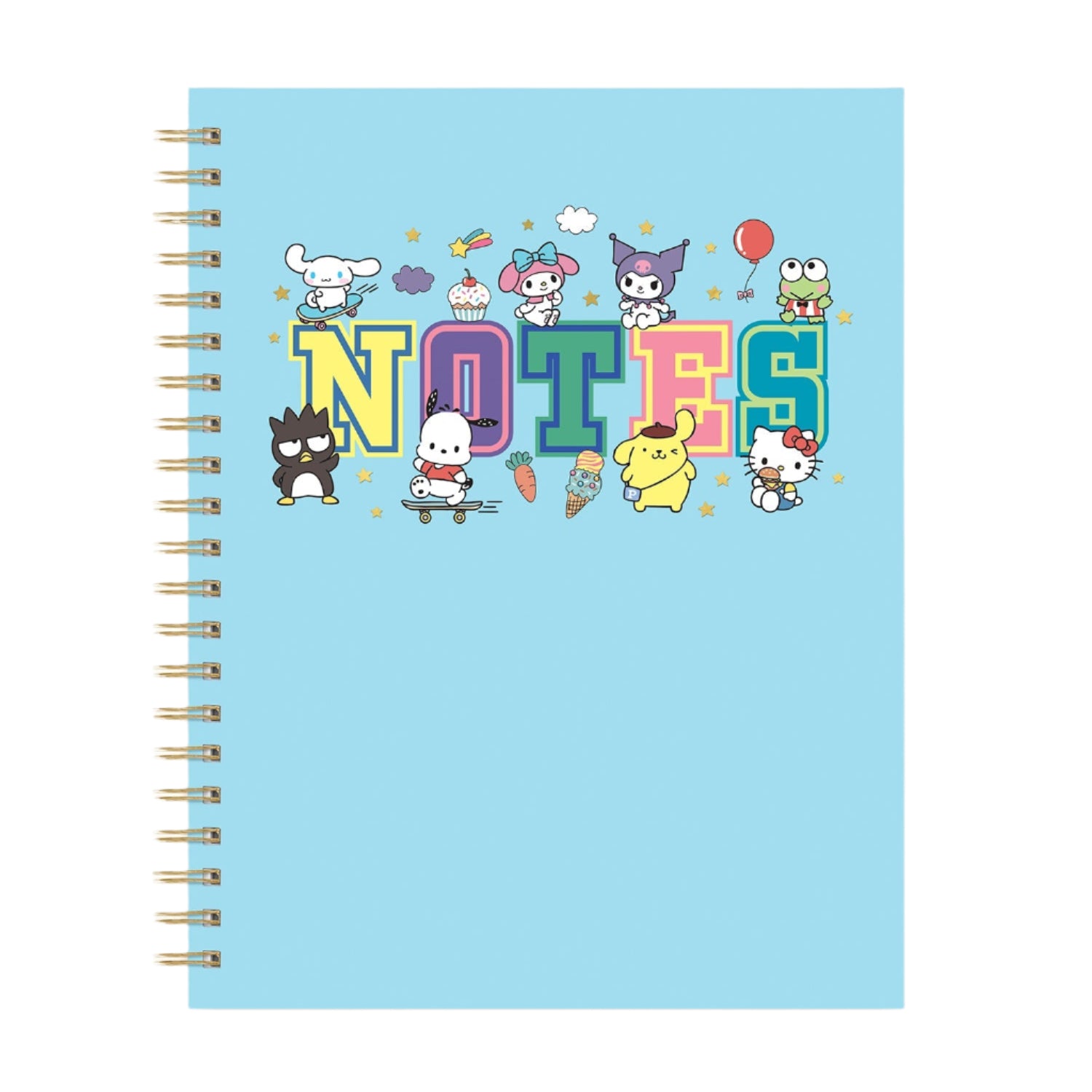 Hello Kitty and Friends x Studio Oh! College Letters Blue Extra-Large Spiral Notebook