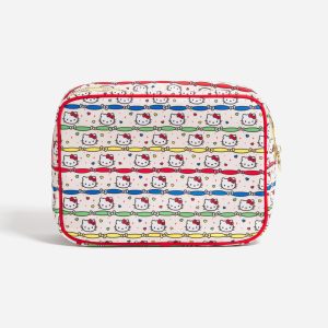 Hello Kitty x Stoney Clover Lane Clear Front Large Pouch (Hello Kitty Ribbon Stripe)