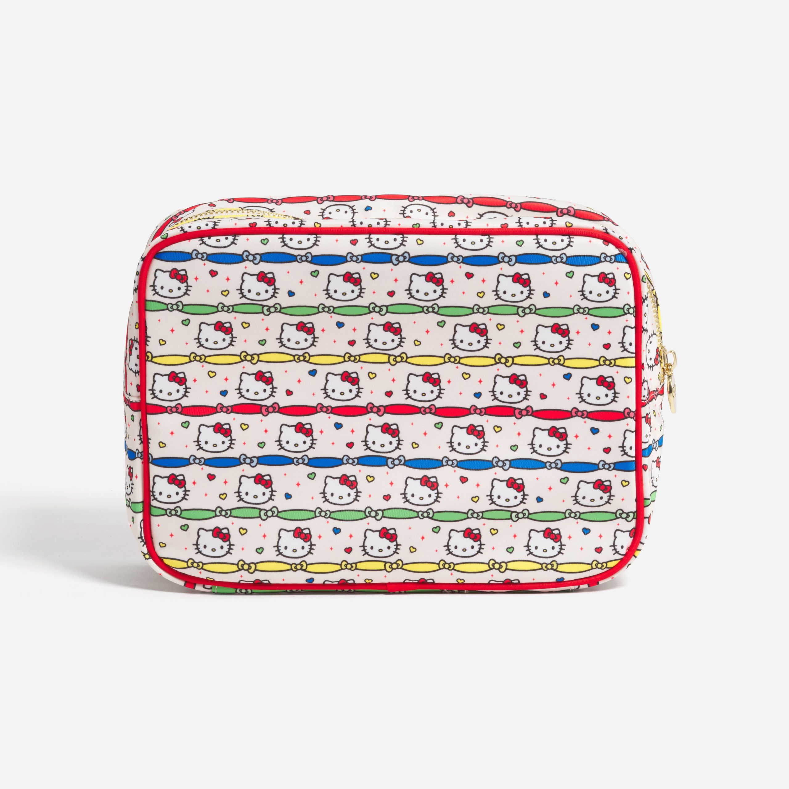 Hello Kitty x Stoney Clover Lane Clear Front Large Pouch (Hello Kitty Ribbon Stripe)