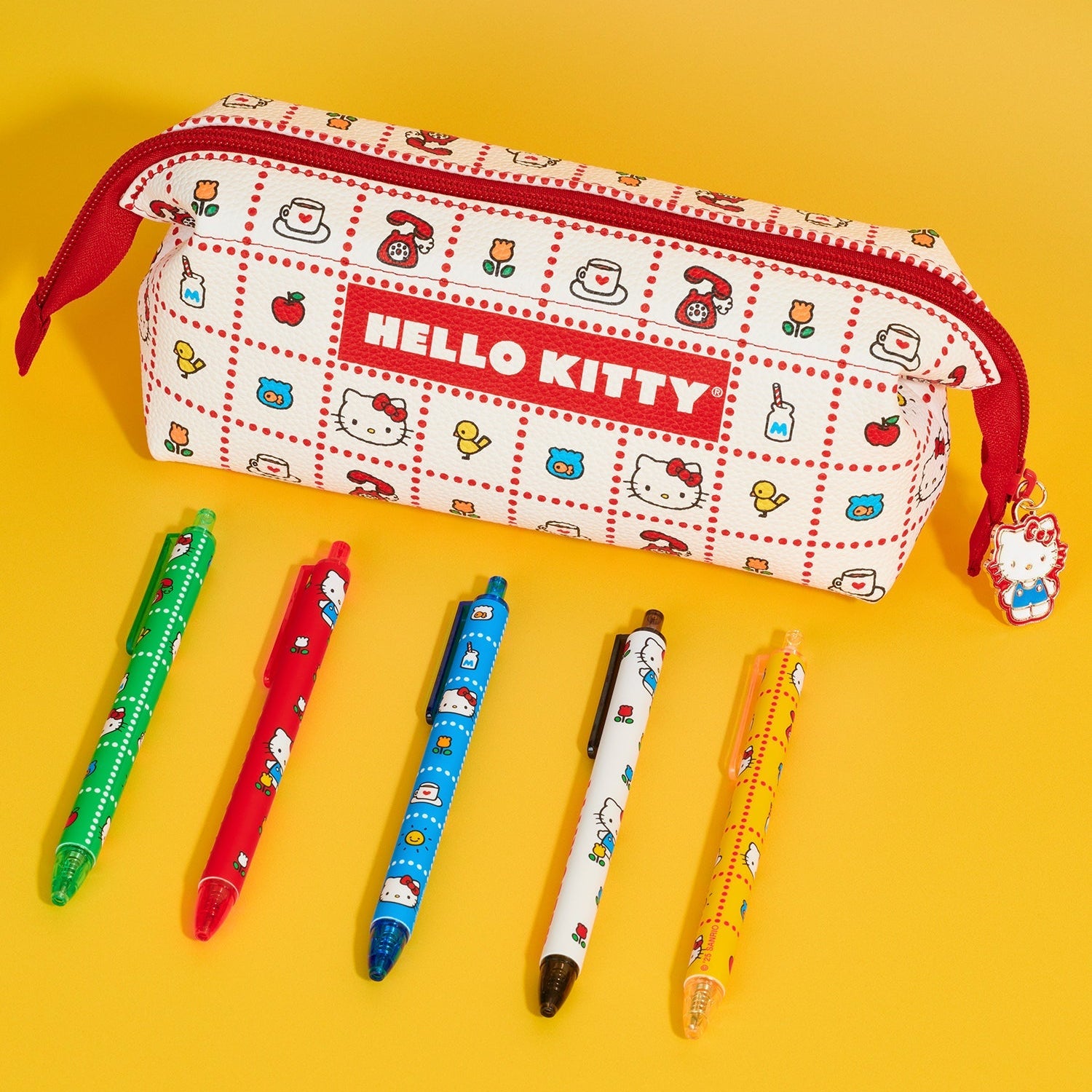 Hello Kitty x Studio Oh! Retro Red Mini Loaf Pencil Pouch - 图片 2
