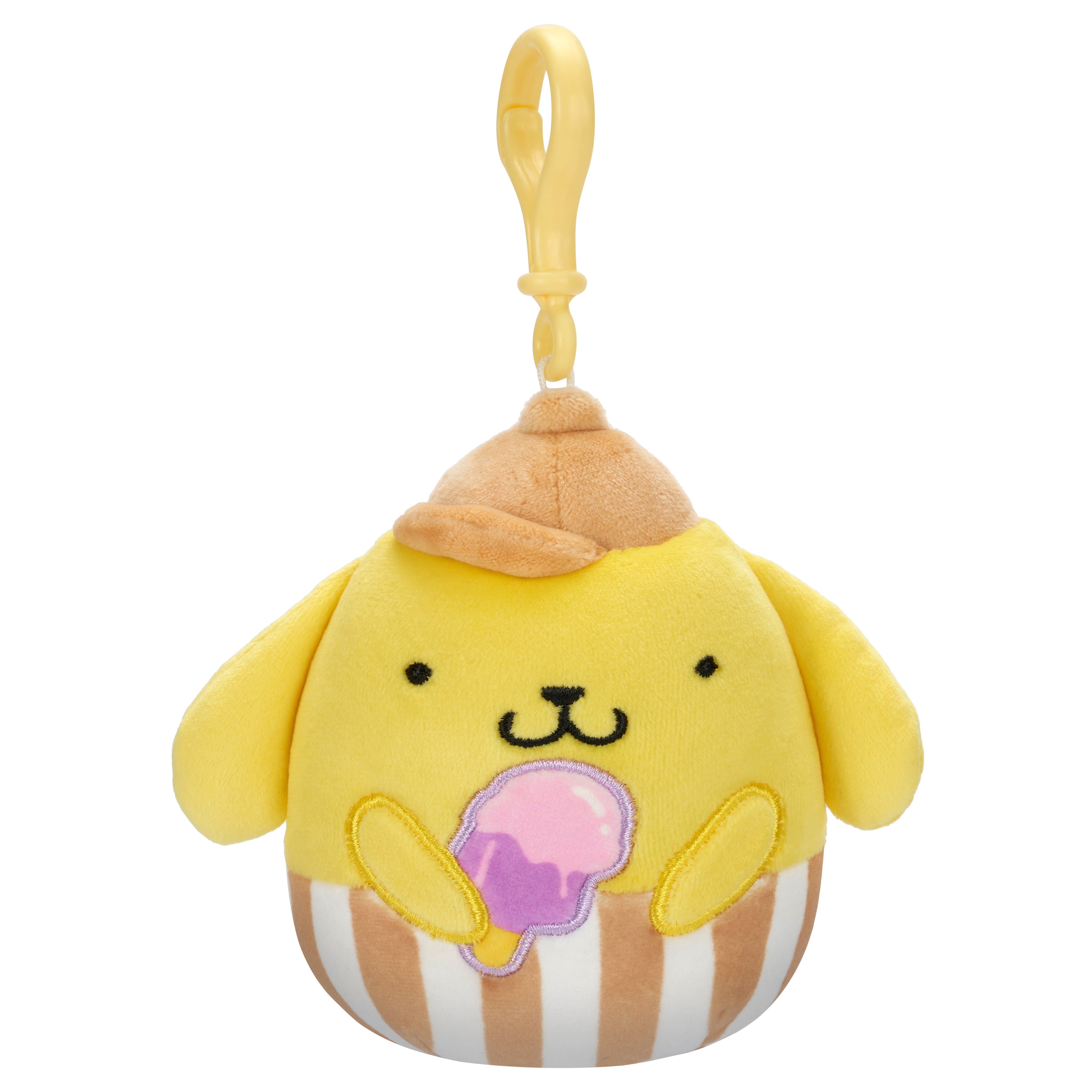 Pompompurin Squishmallow Plush Mascot Clip (Ice Cream)