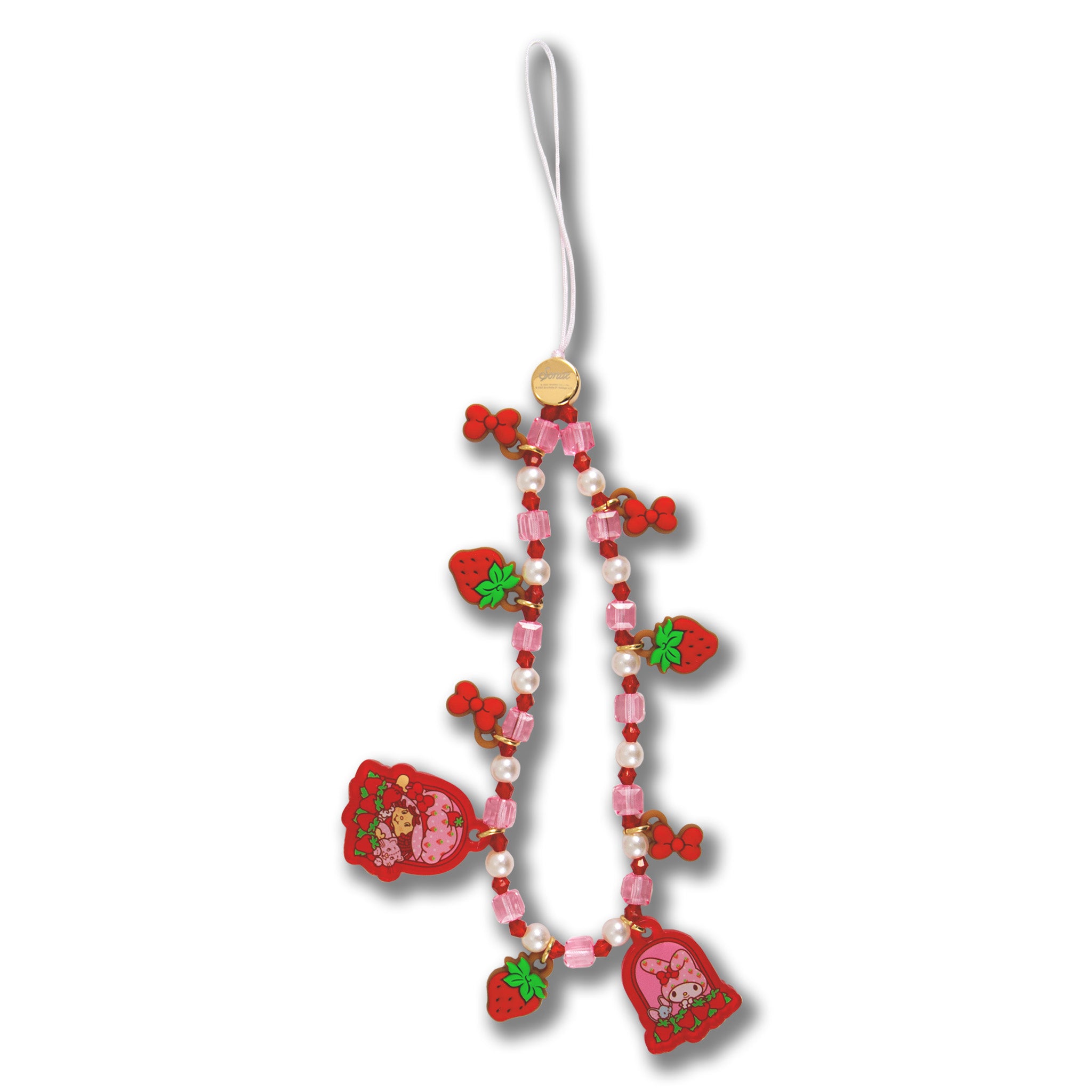 My Melody x Sonix Strawberry Shortcake Phone Beaded Wristlet