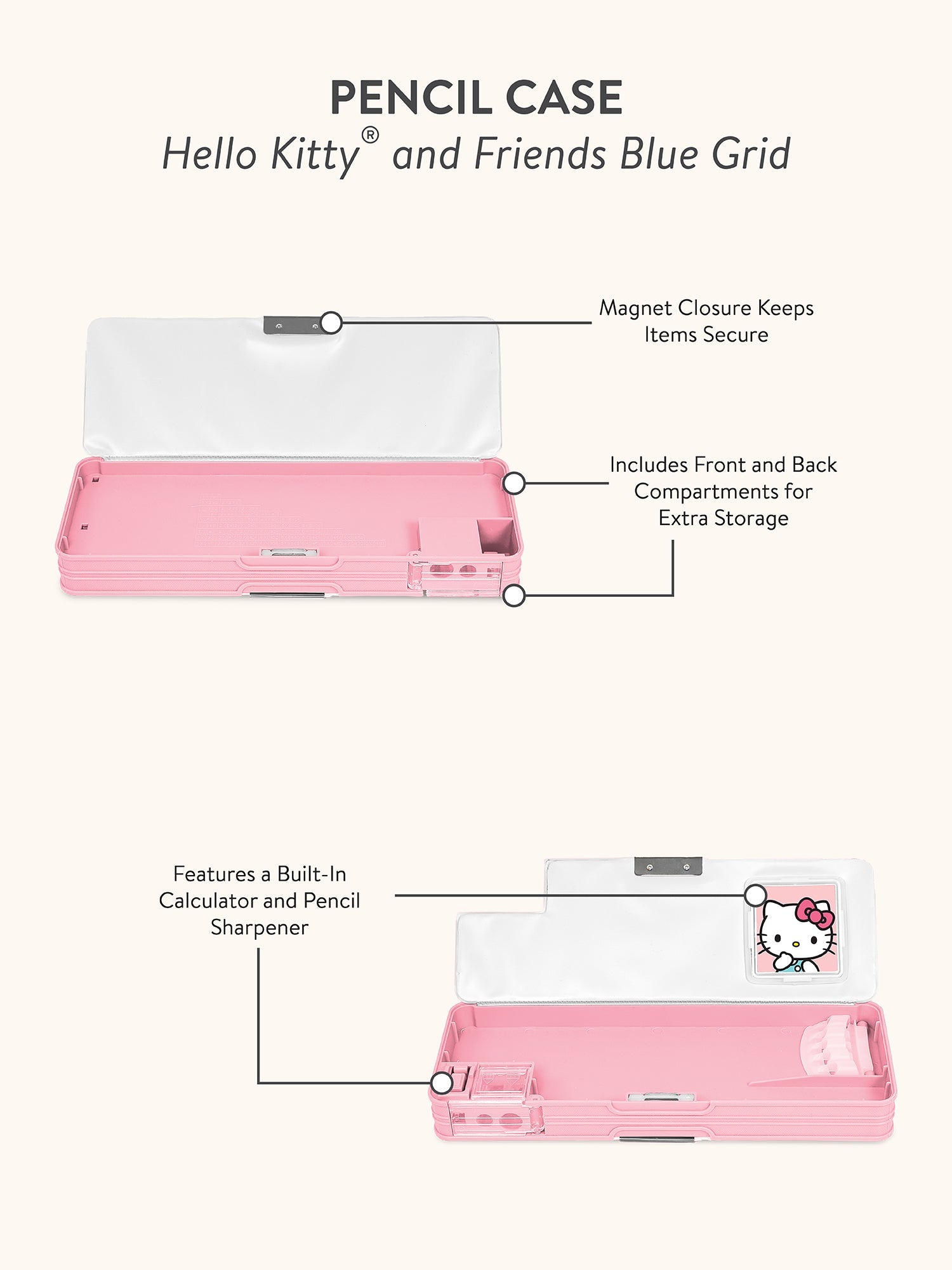 Hello Kitty and Friends x Studio Oh! Blue Grid Pencil Case - 图片 7