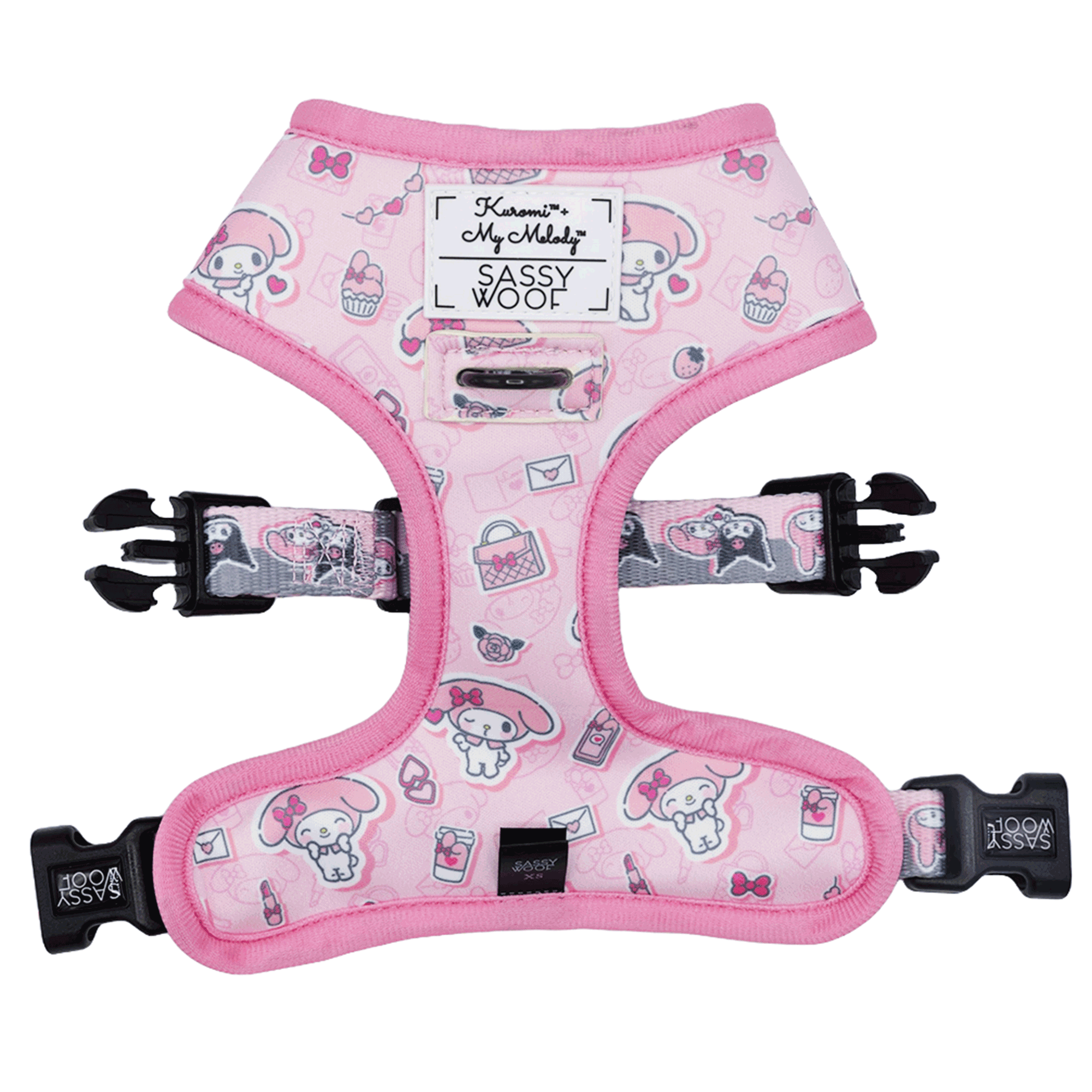 My Melody & Kuromi x Sassy Woof Reversible Dog Harness
