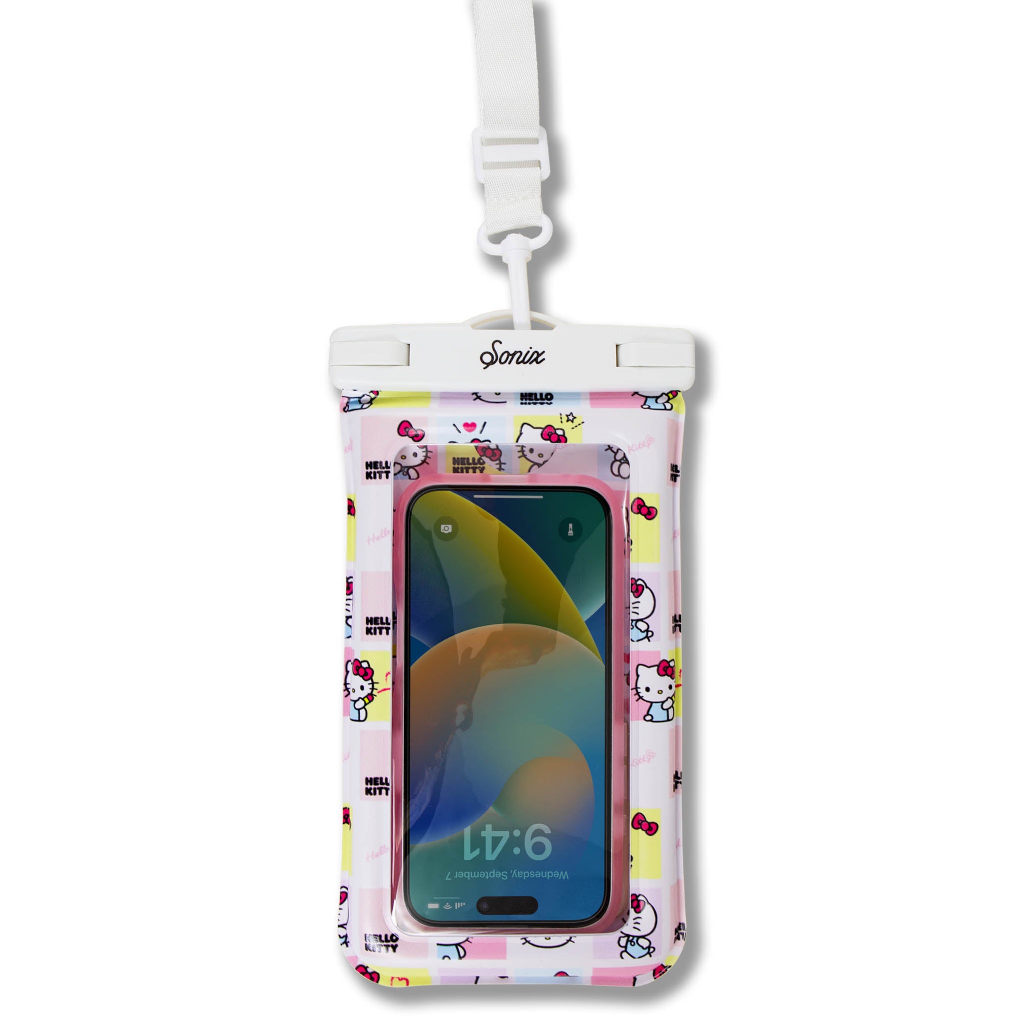 Hello Kitty x Sonix Waterproof Phone Pouch (Grid)