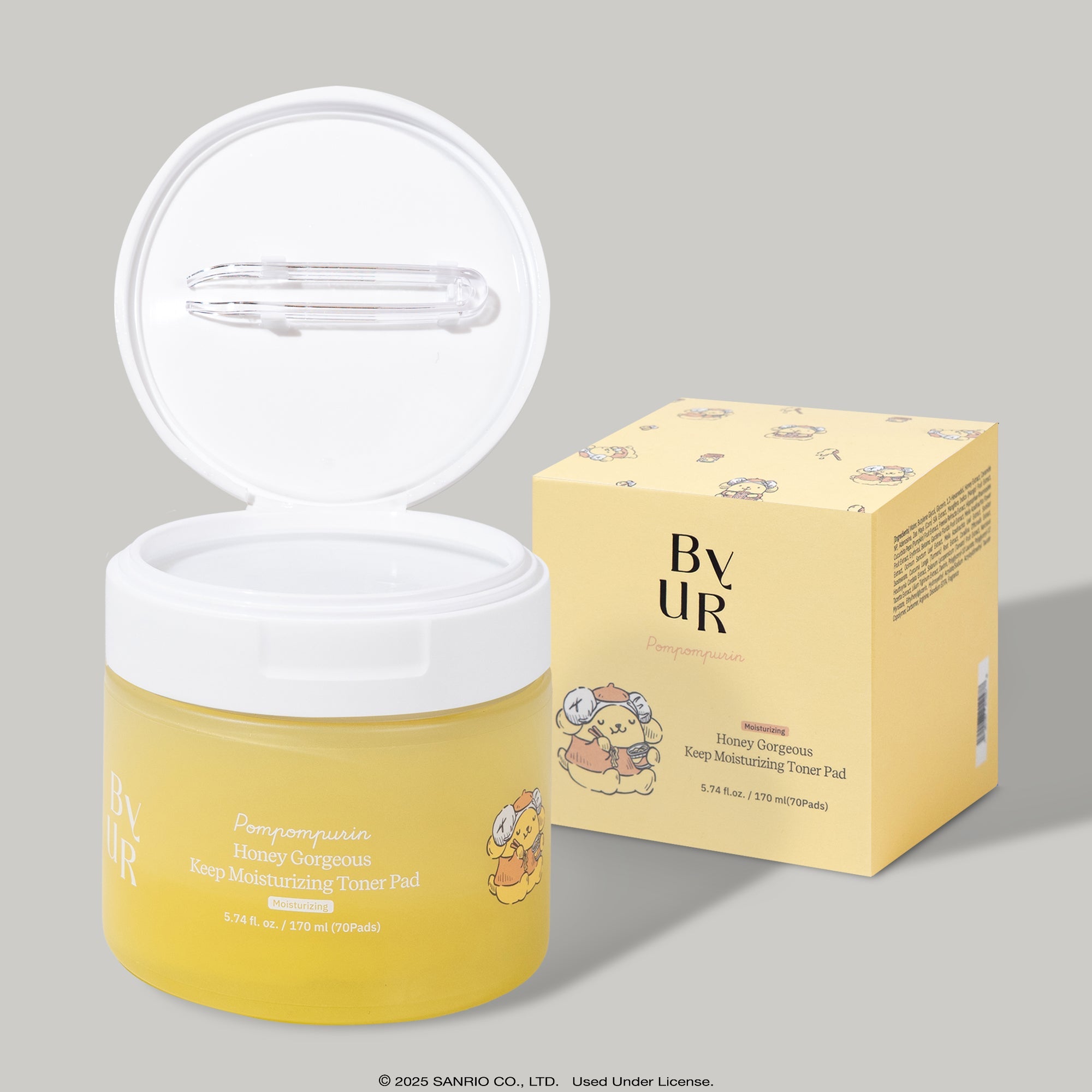 Pompompurin x ByUR Honey Gorgeous Keep Moisturizing Toner Pad (70 Count)