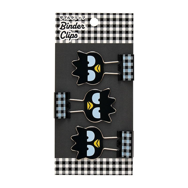 Badtz-maru Gingham Binder Clips (Set of 3)