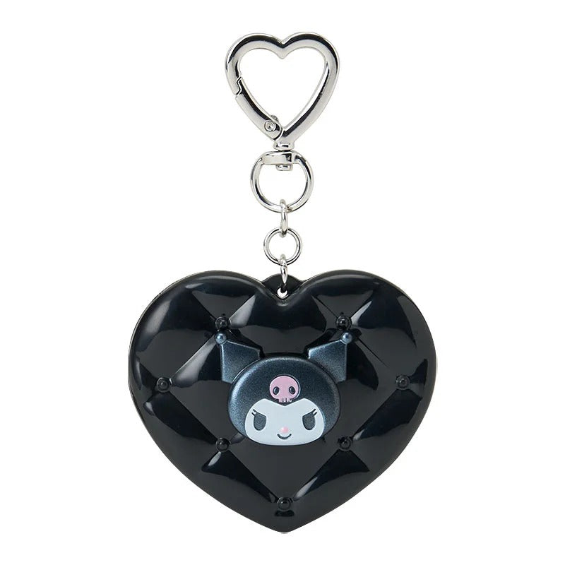 Kuromi Quilted Mini Mirror Keychain