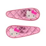 Hello Kitty 2-pc Quilted Hair Clip Set (Pink)