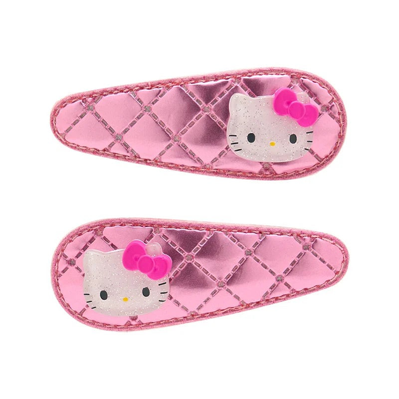 Hello Kitty 2-pc Quilted Hair Clip Set (Pink)