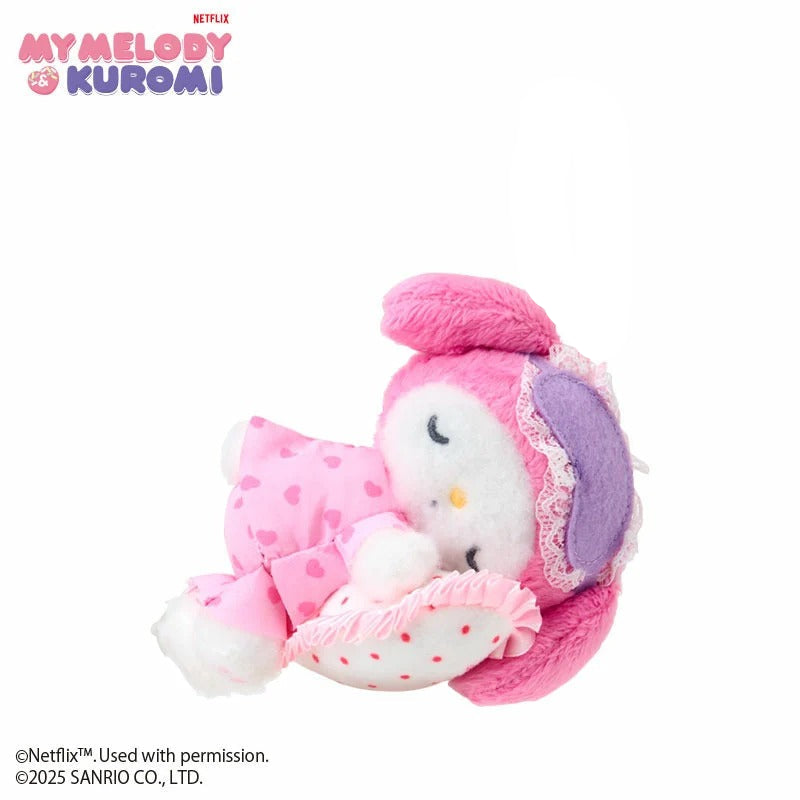 My Melody Sleeping Plush Mascot Keychain (My Melody & Kuromi Netflix Series)