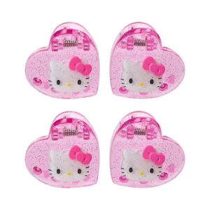 Hello Kitty 4-pc Mini Glitter Hair Clip Set (Pink)