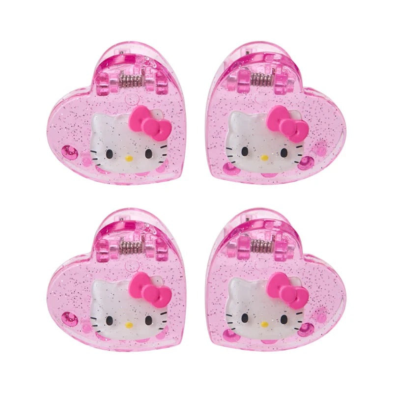 Hello Kitty 4-pc Mini Glitter Hair Clip Set (Pink)