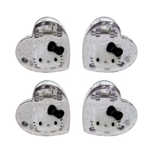 Hello Kitty 4-pc Mini Glitter Hair Clip Set (Silver)