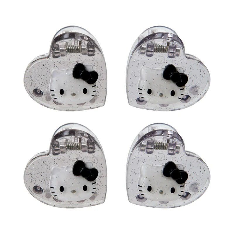 Hello Kitty 4-pc Mini Glitter Hair Clip Set (Silver)