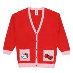 Hello Kitty Cozy Knit Cardigan (Pink Hearts)