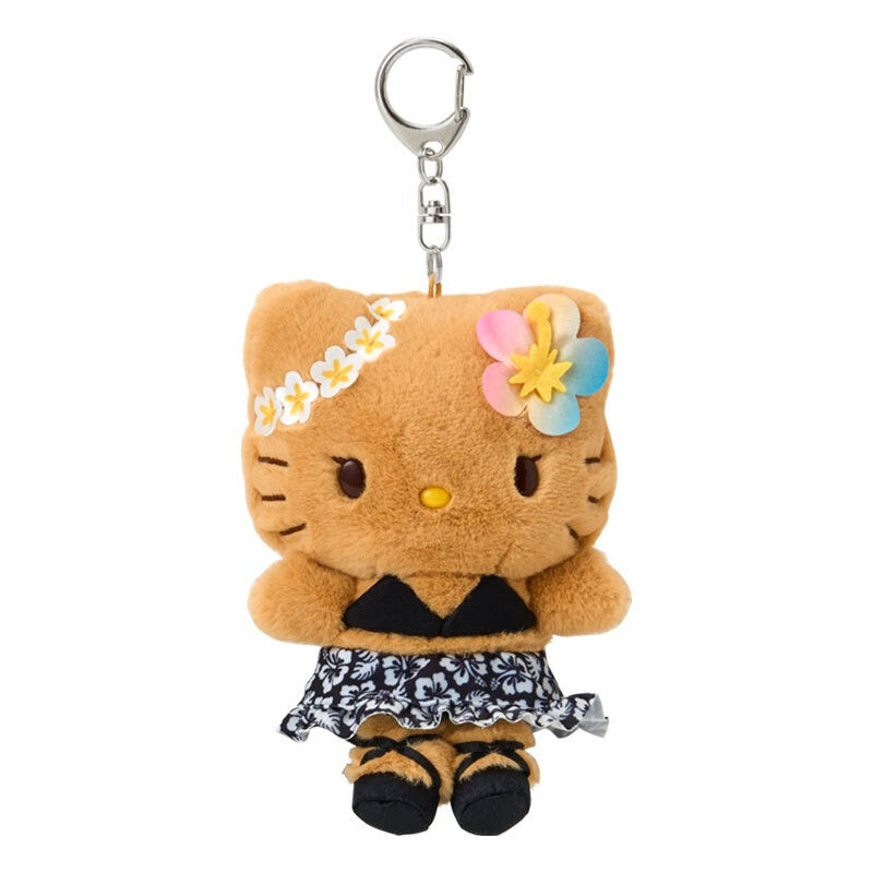 Hello Kitty Black Plush Mascot Keychain (Suntan Series)