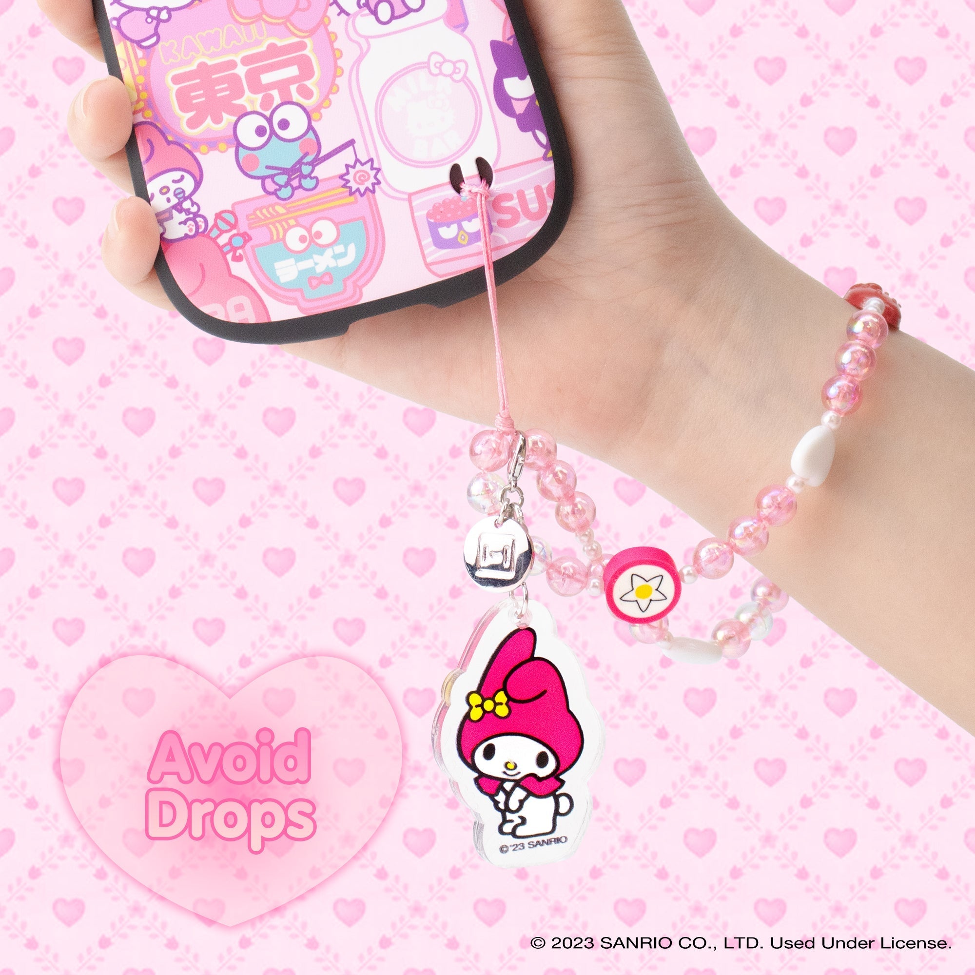 My Melody Beaded Charm Mobile Phone Wrist Strap - 图片 5